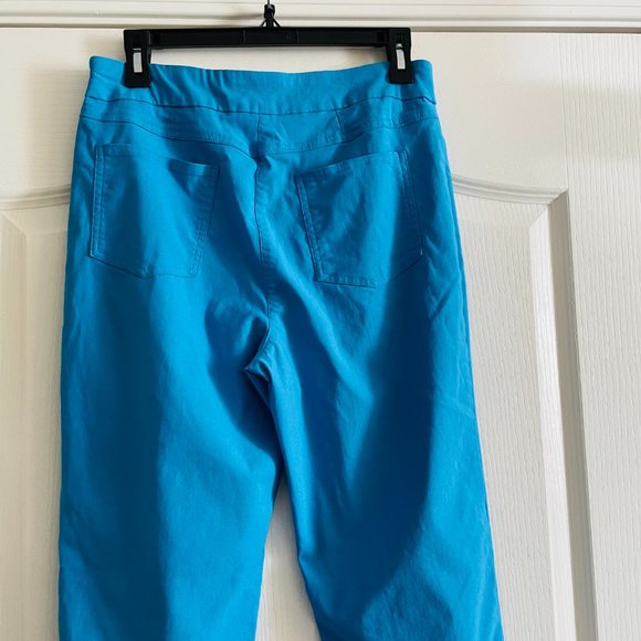 Drapers & Damons Comfort Pull-on Stretchy Blue Pants Size M - Picture 4 of 8